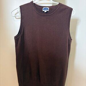 Tabi 100% Cotton Vest, Brown, Size Small